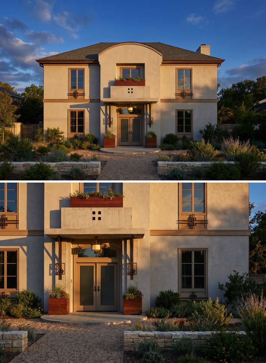 A residence in a warm landscape